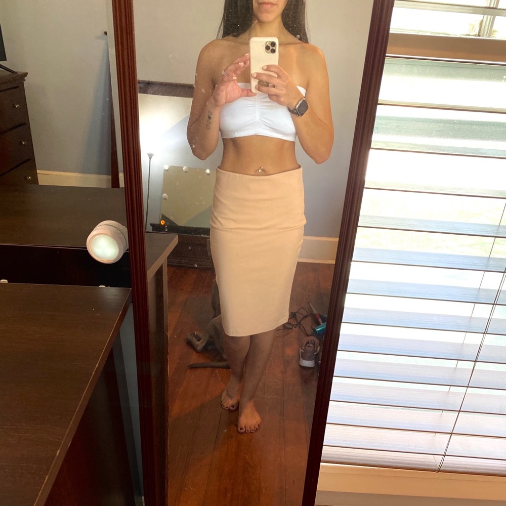 Blush Pencil Skirt